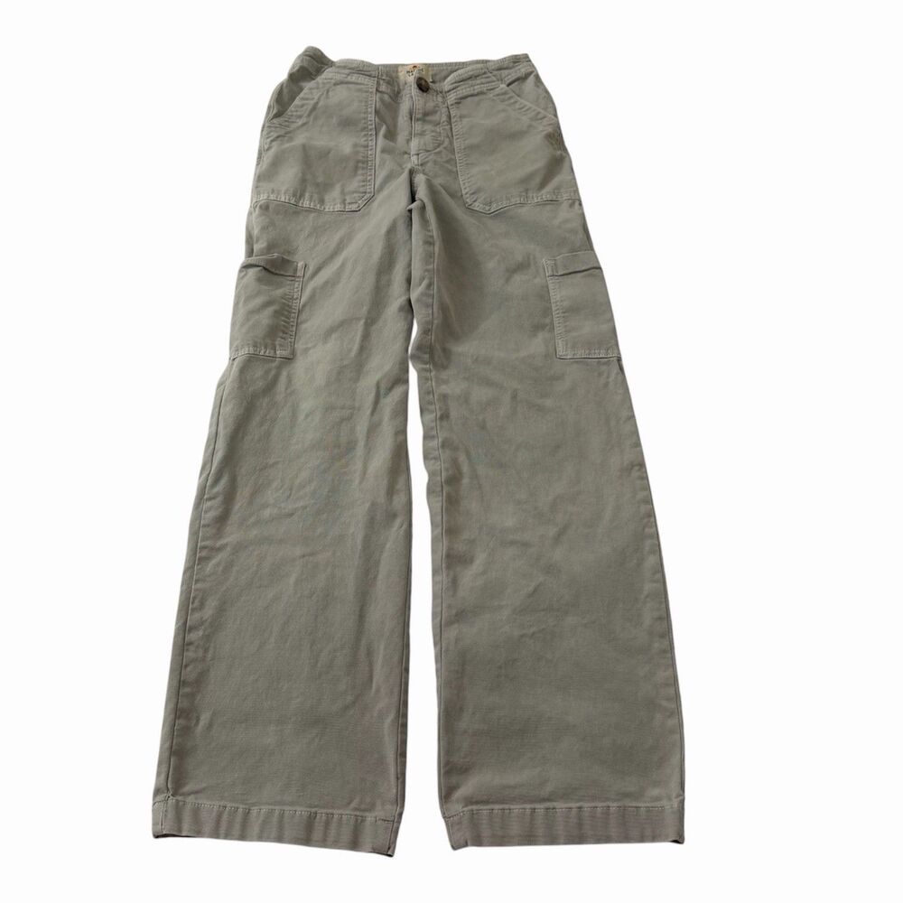 Marine Layer Olive Green Wide Straight Leg Cargo Pants